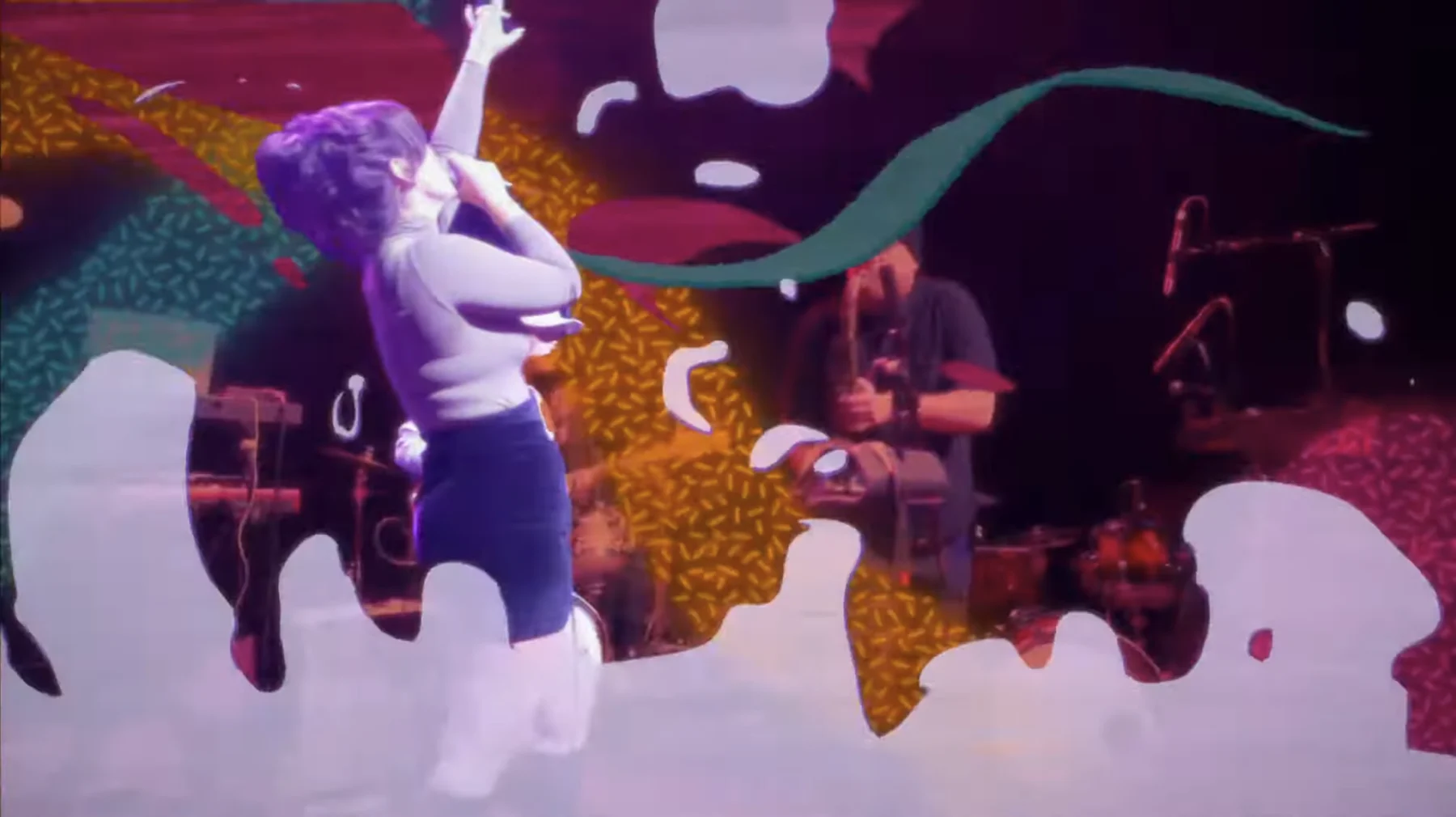 Live performance with animated motion graphics